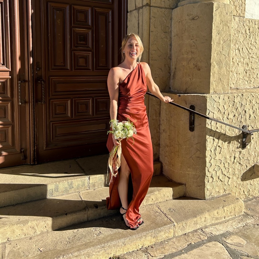 Rust dress or terracota dress